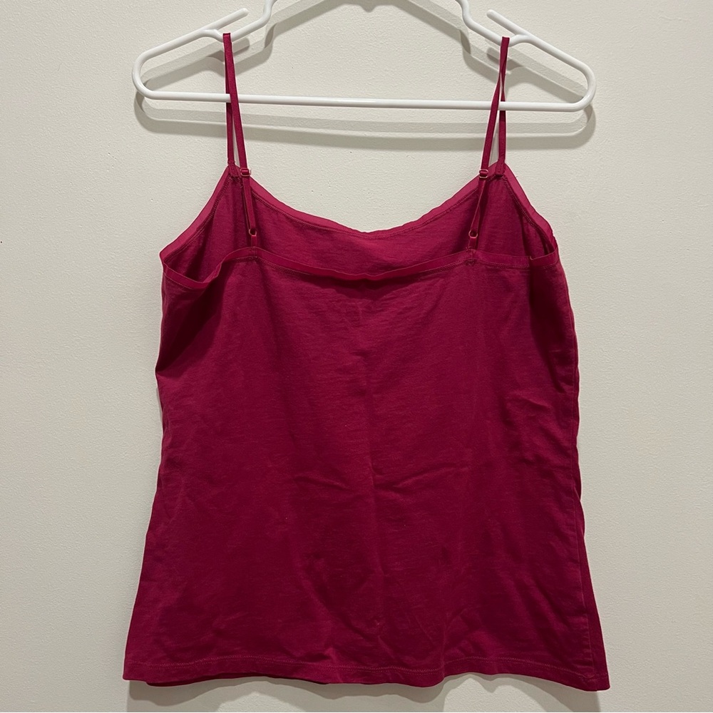 Ann Taylor Women's Pink/raspberry Spaghetti Strap Top cami large y2k - Picture 3 of 5